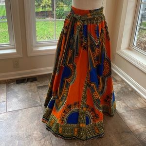 Beautiful and vibrant tribal maxi skirt